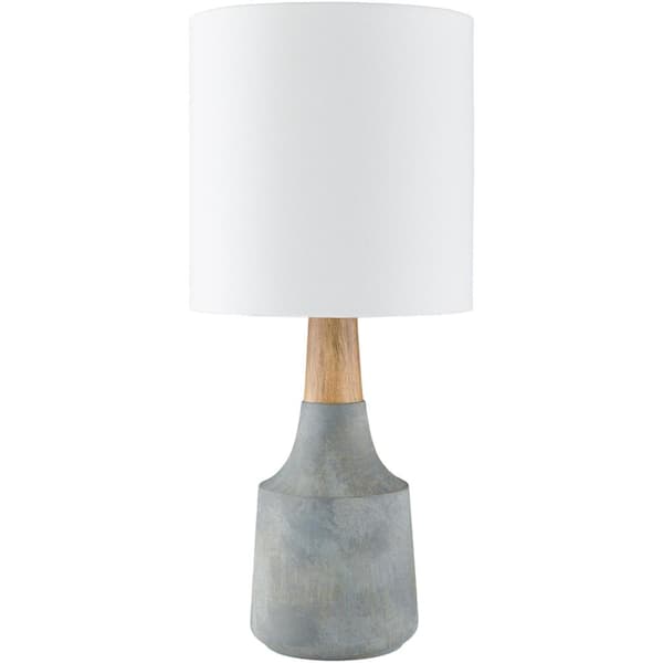 Livabliss Layla 17.5 in. Gray Indoor Table Lamp
