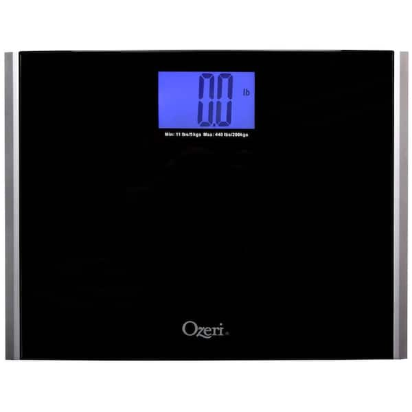 Ozeri Precision Pro II Digital Bathroom Scale Tempered Glass Platform with StepOn Activation