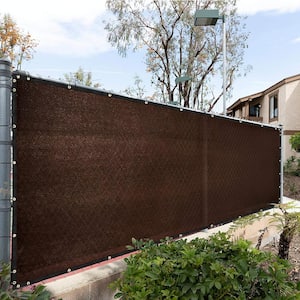 4 ft. x 50 ft. Fence Privacy Screen Windscreen Cover Netting Mesh Fabric Cloth, Brown