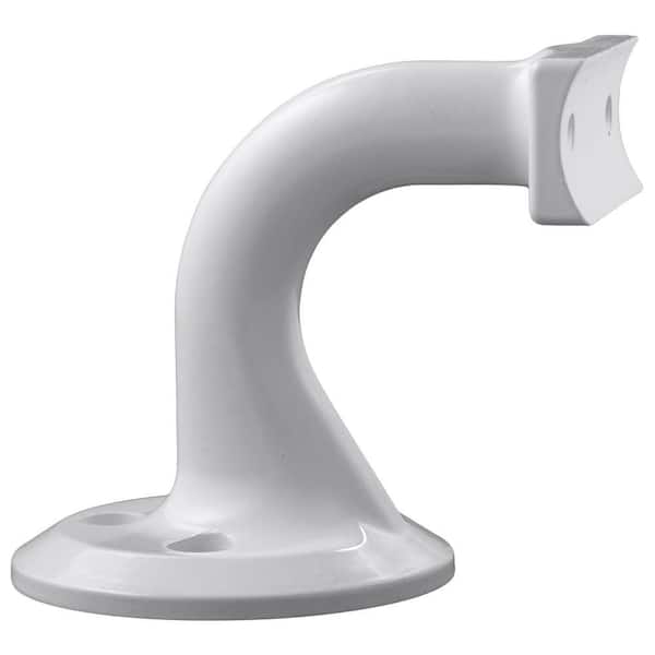 White Aluminum Offset ADA Hand Rail Bracket