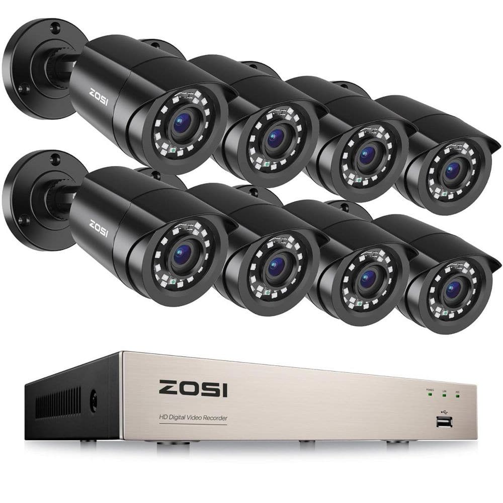 H.265 Plus 8-Channel 3K-Lite DVR Home Security Camera System with 8 Wired 1080P FHD Outdoor Bullet Cameras Black price history on PriceWatchPro