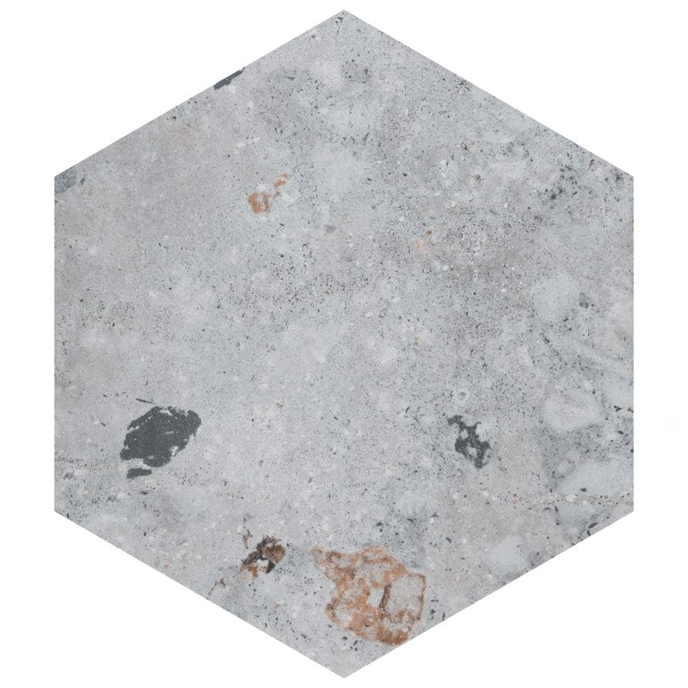 Merola Tile Recycle Hex River Multicolor 8-1/2 in. x 9-7/8 in. Porcelain Floor and Wall Take Home Tile Sample -  S1FBK10XRRM