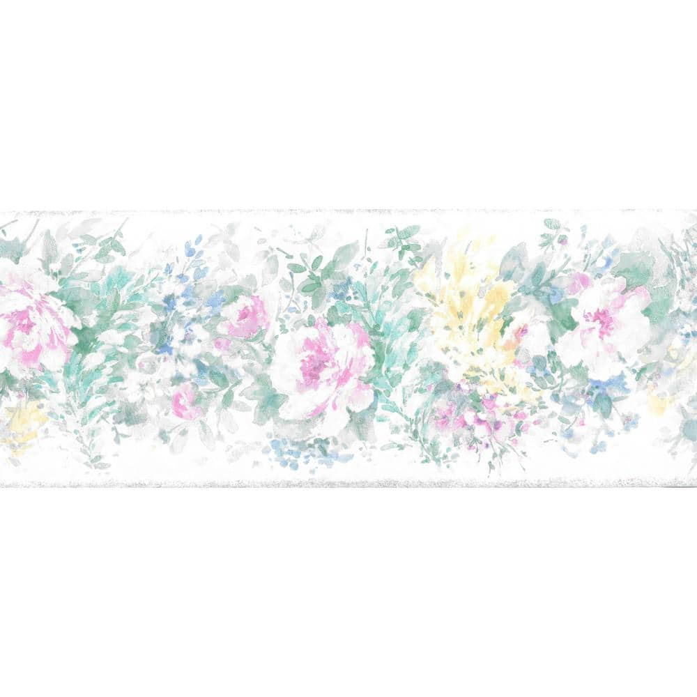 Dundee Deco Falkirk Brin Flowers Pink, Green, Yellow, Blue Wallpaper ...