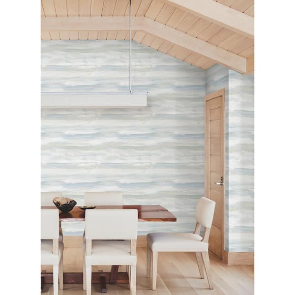 Blue and Yellow On The Horizon Textured Non-Pasted Vinyl Wallpaper