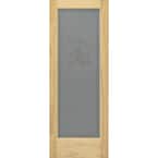30 in. x 80 in. Pantry Wood Full Lite Unfinished Pine Interior Door Slab