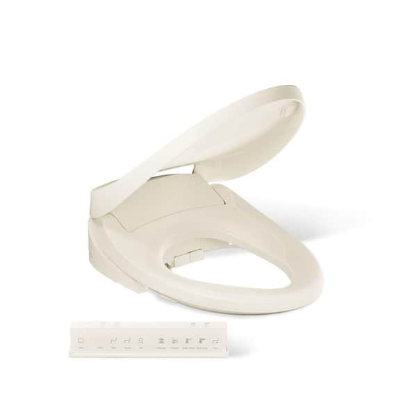 Purewash E860 Electric Plug-In Bidet Seat for Elongated Toilets in Biscuit