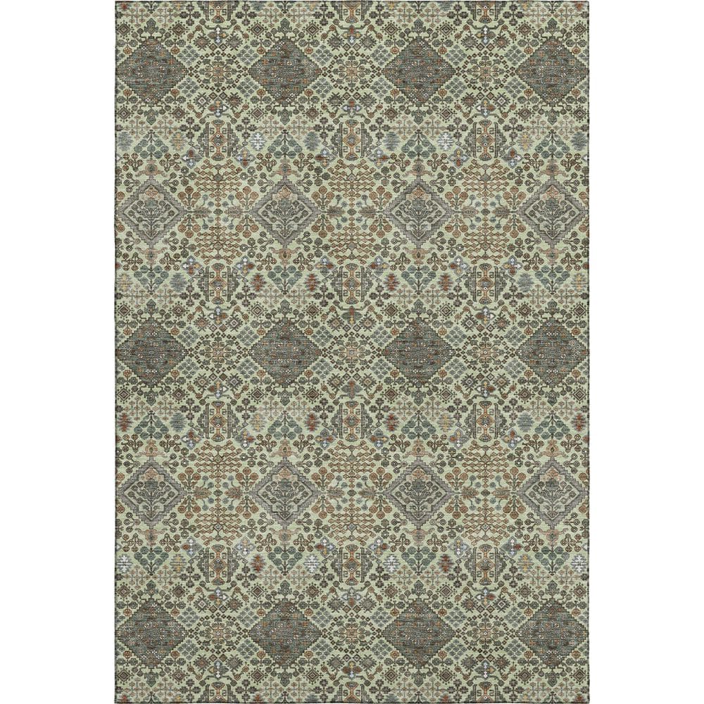 Mayfield Premium Machine Washable Abstract AMF2478 Celery 9 ft. x 12 ft. Area Rug price history on PriceWatchPro