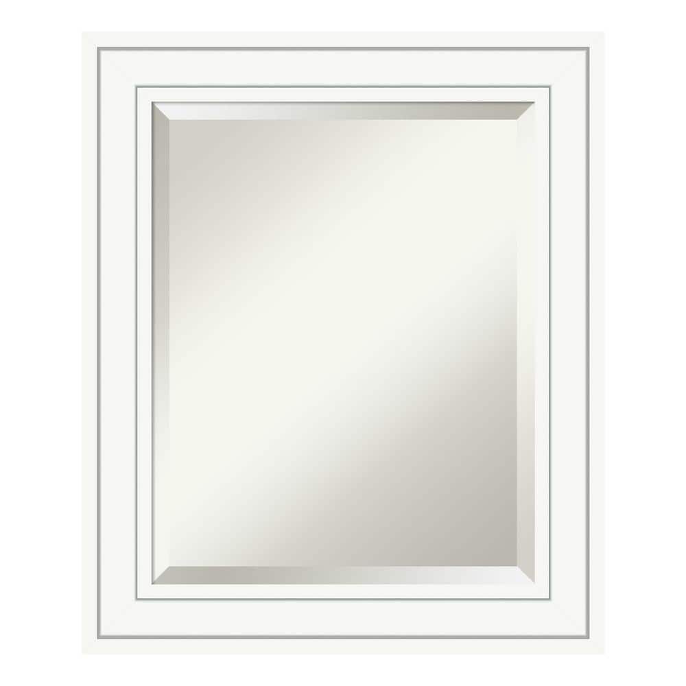 Craftsman White Rectangular Wood Bathroom Vanity Mirror