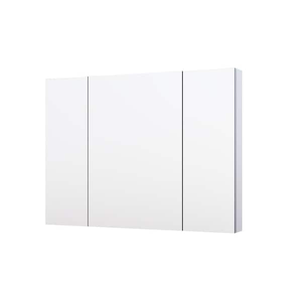 40 in. W x 30 in. H Rectangular Recess/Surface Mount Medicine Cabinet with Mirror, 3-Soft Close Door