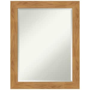 Carlisle Blonde 22 in. W x 28 in. H Wood Framed Beveled Wall Mirror in Unfinished Wood