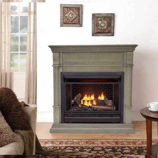 Bluegrass Living 26000 Btu Vent Free Propane Gas Fireplace System In Gray B300rtp 2 Gr The Home Depot Bluegrass Living 26000 Btu Vent Free, Ventless Gas Fireplace Home Depot