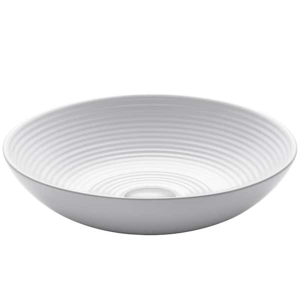 Viva 16.5 in. Round Vessel Bathroom Sink in White Vitreous China