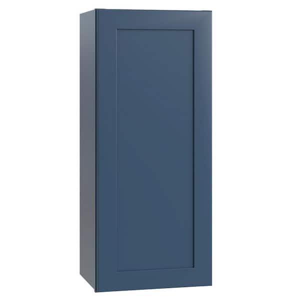 Home Decorators Collection Newport 21 in. W x 12 in. D x 36 in. H Assembled Plywood Wall Kitchen Cabinet in Mythic Blue with Soft Close