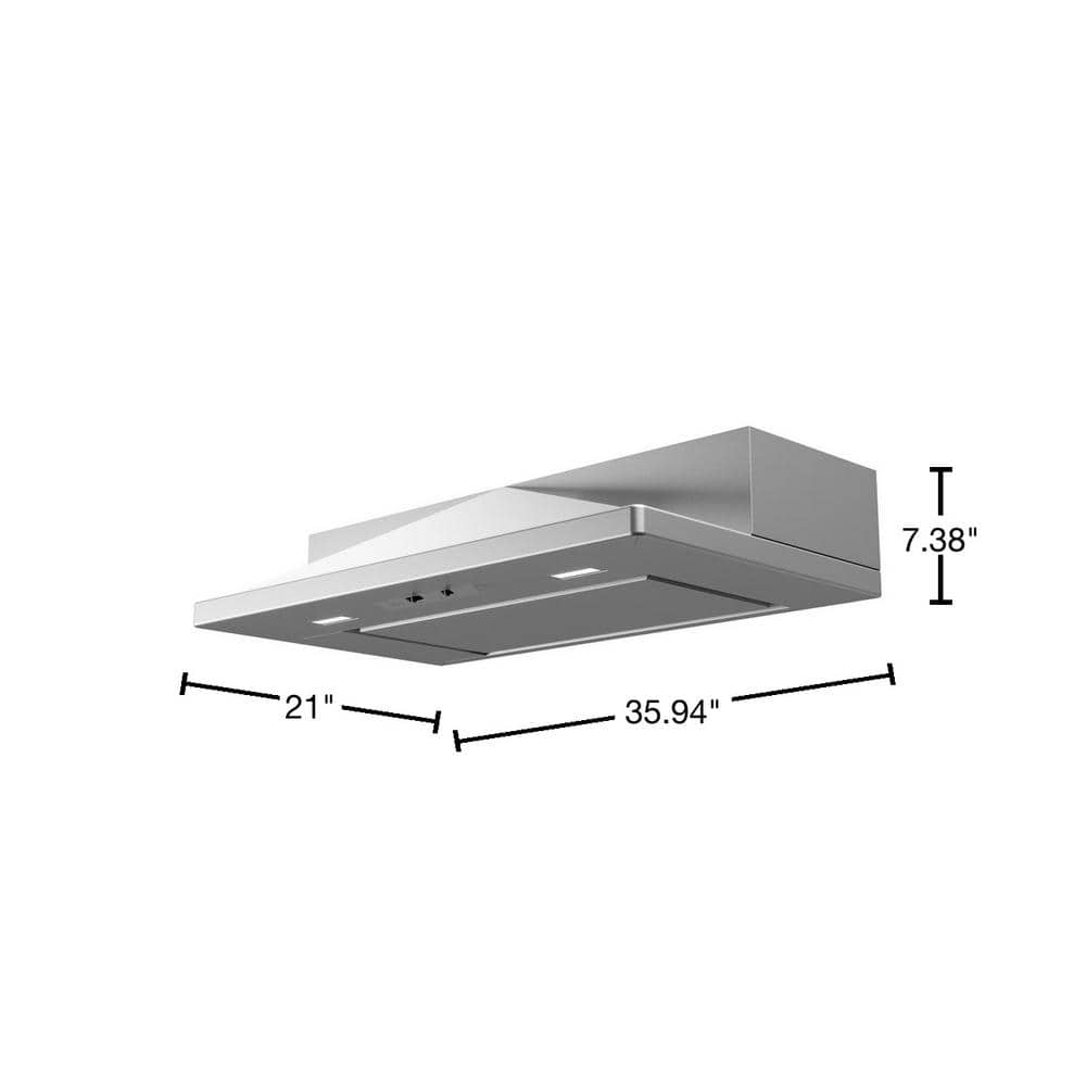 Zephyr 36" Stainless Steel Convertible Under Cabinet Range Hood