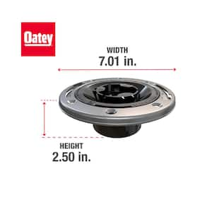 Fast Set 3 in. ABS Hub Spigot Toilet Flange with Test Cap and Stainless Steel Ring