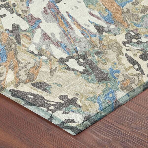 Chantille Machine Washable Indoor/Outdoor Abstract ACN2441 Ivory 10 ft. x 14 ft. Area Rug