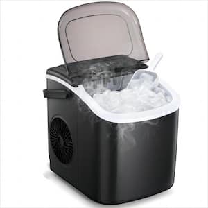 8.7 in. W 26 lbs. Per Day Bullet Ice Portable Counter Top Ice Maker in Black