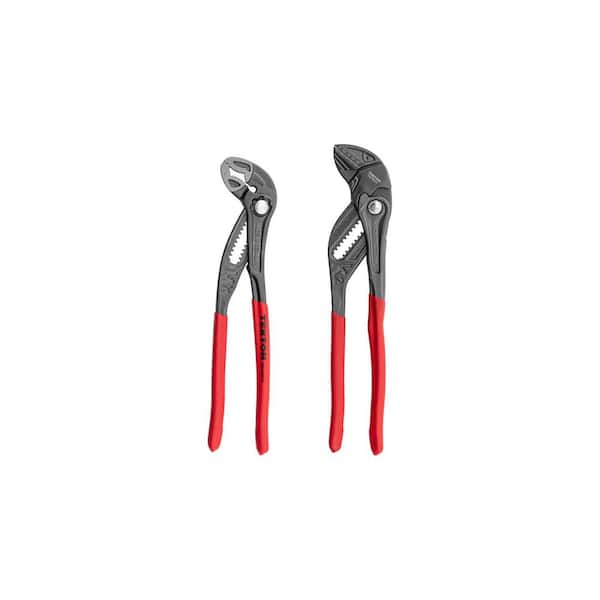Pliers Set, 2-Piece (Pliers Wrench, Angle Nose Push Button Adjustable)
