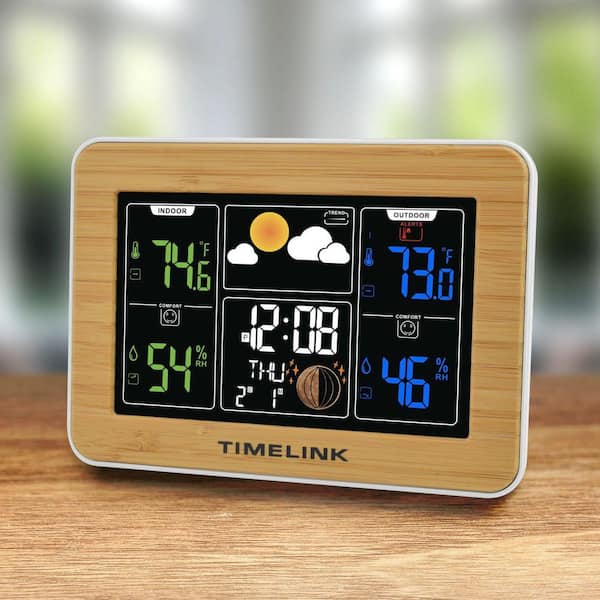 Timelink Bamboo Weather Station W/ Time Display TL10001 - The Home