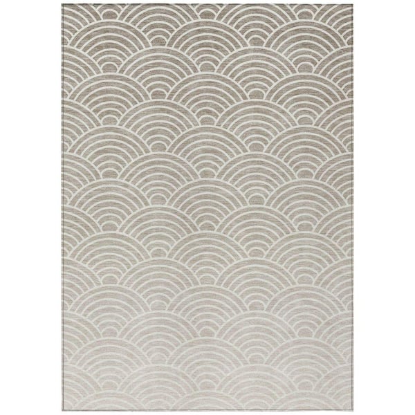 Chantille Machine Washable Indoor/Outdoor Abstract ACN2414 Ivory 3 ft. x 4 ft. Area Rug