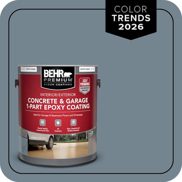 1 gal. #N480-5 Adirondack Blue Self-Priming 1-Part Epoxy Satin Interior/Exterior Concrete and Garage Floor Paint