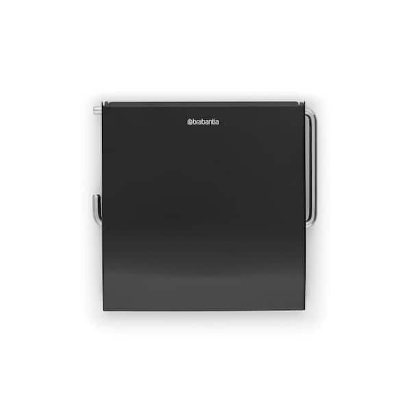 Brabantia ReNew Wall Mounted Toilet Paper Roll Holder, in Matte Black