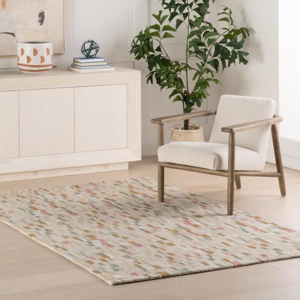 Ashmore Hand Micro Hooked Wool Multi 8 ft. x 10 ft. Indoor Area Rug