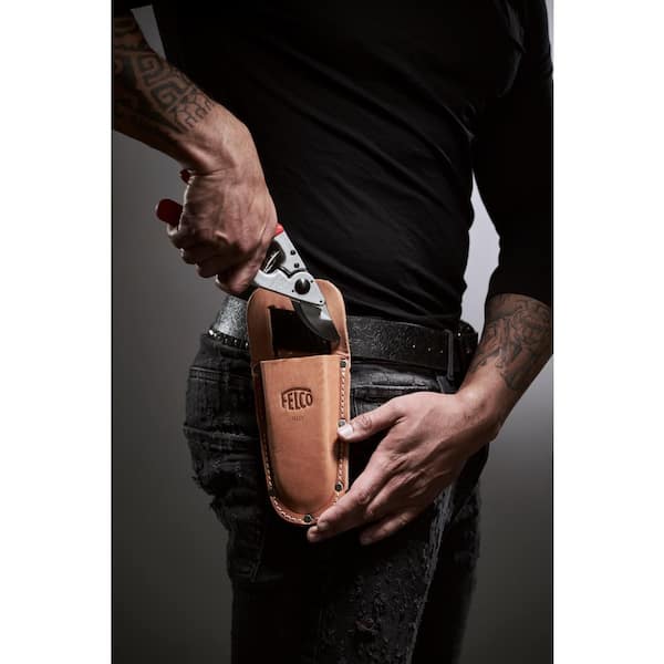 FELCO 6 in. Genuine Leather Holster, Belt or Clip Option F910