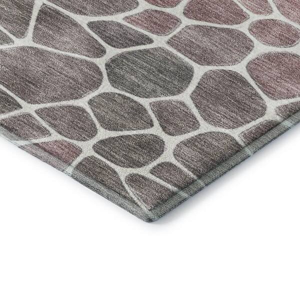 Mayfield Premium Machine Washable Abstract AMF2190 Blush 5 ft. x 7 ft. 6 in. Area Rug