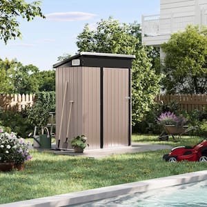 5 ft. W x 3 ft. D Metal Storage Shed for Garden and Backyard (15 sq. ft.)