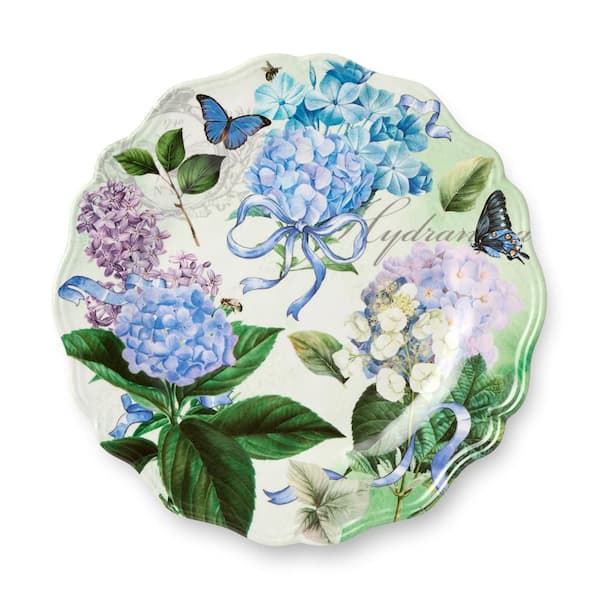 Garden Path Multi-Colored Melamine Dinner Plate (Set of 4)