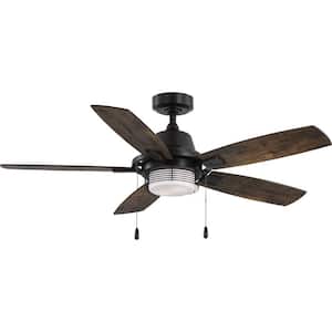 Freestone 52 in. Indoor Antique Bronze Transitional Ceiling Fan with 3000K Light Bulbs Included with Remote
