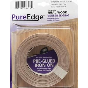 PureEdge 7/8 in. x 25 ft. Cherry Real Wood Veneer Edgebanding with Hot Melt Adhesive
