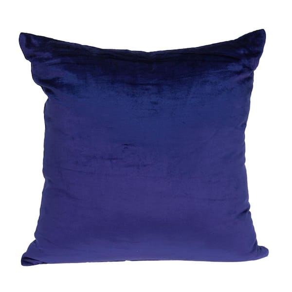 PARKLAND COLLECTION Topaz Royal Blue Solid Throw Pillow 18" x 18"