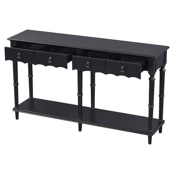 Unbranded 63 in. W x 15 in. D x 35.4 in. H Bathroom Black Linen Cabinet