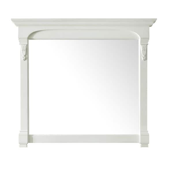 James Martin Vanities Brookfield 47.25 in. W x 41.34 in. H Framed Rectangle Bathroom Vanity Mirror in Bright White