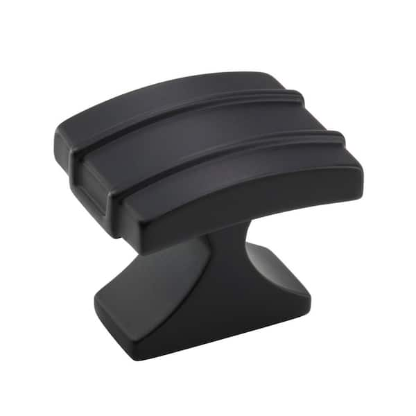 Amerock Davenport 1-1/4 in. Matte Black Cabinet Knob