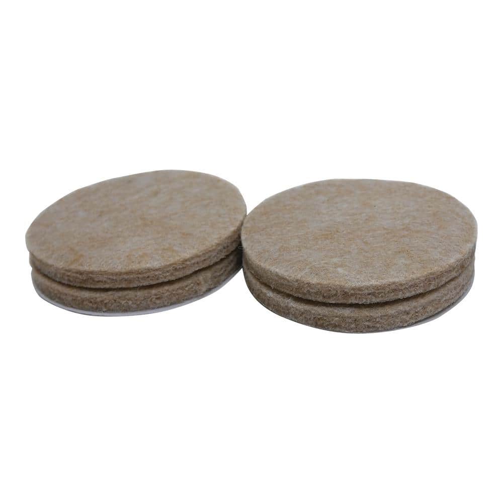 2 in. Beige Round Felt Heavy Duty Self Adhesive Furniture Pads (4-Pack) price history on PriceWatchPro