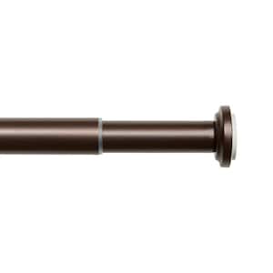 Tension 36 in. - 63 in. Adjustable 1 in. Single Curtain Rod Kit in Oil Rubbed Bronze with Finial