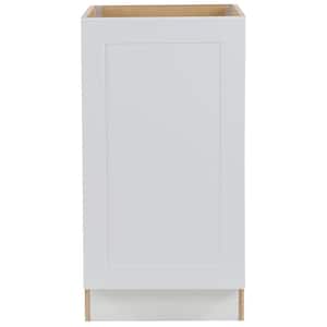 Cambridge White Shaker Assembled Base Cabinet with a Soft Close Pull Out Trash Can (18 in. W x 24.5 in. D x 34.5 in. H)