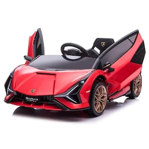 Licensed Lamborghini Sian 12-Volt Kids Electric Ride On Car with Remote Control, Red