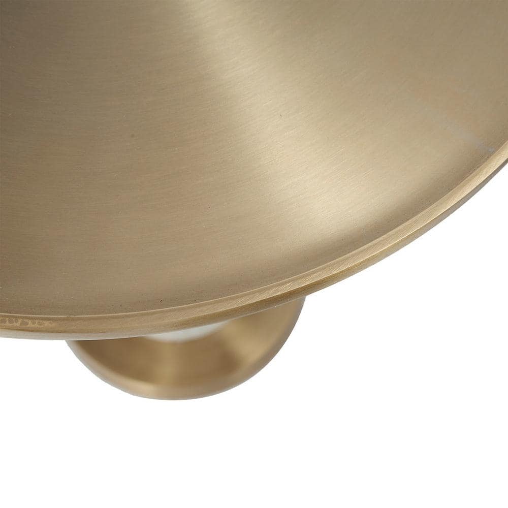 Gold and White Marble Metal Round Side Table