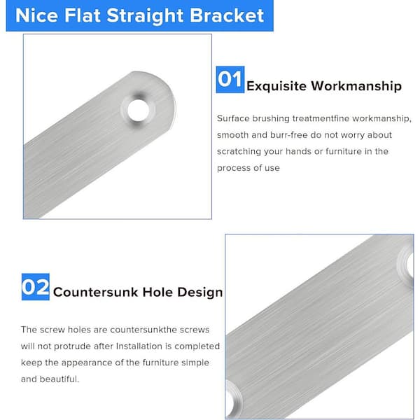 20Pcs Stainless Steel L Bracket, Black Metal Wood Framing Brackets With 120 Screws At ₹ 1000