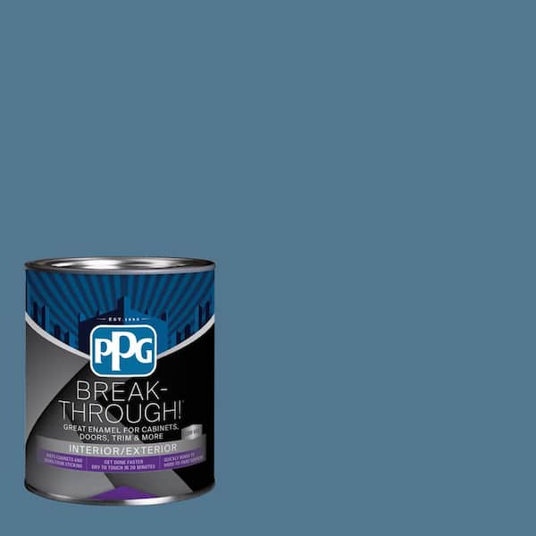 1 qt. PPG1156-5 Smoke Blue Semi-Gloss Door, Trim & Cabinet Paint