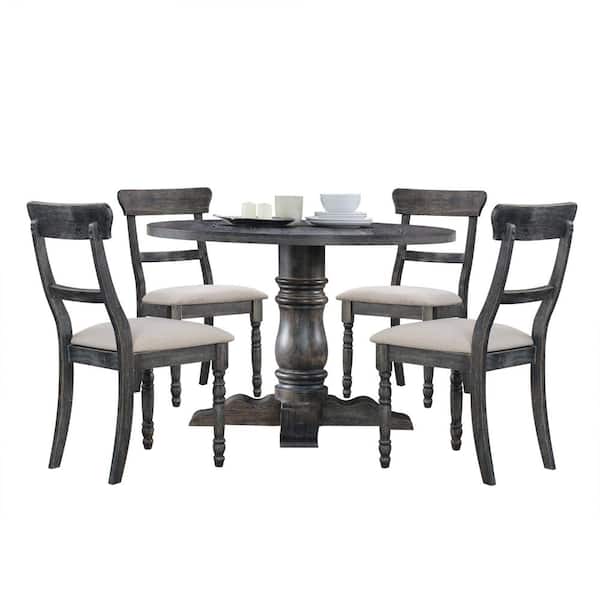 Acme Furniture Wallace Weathered Gray Dining Table