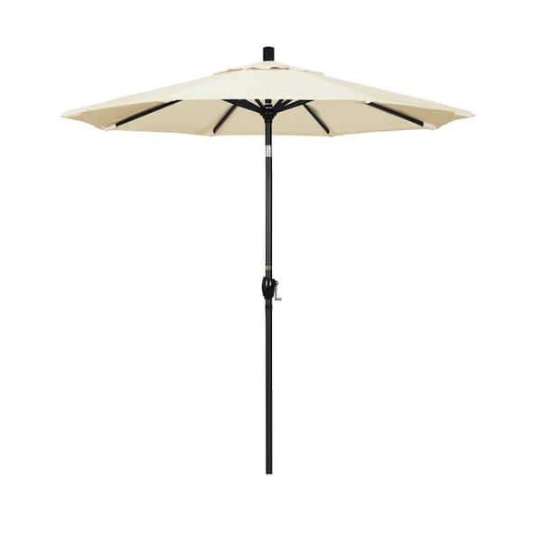 California Umbrella 7-1/2 ft. Aluminum Push Tilt Patio Market Umbrella in Canvas Pacifica