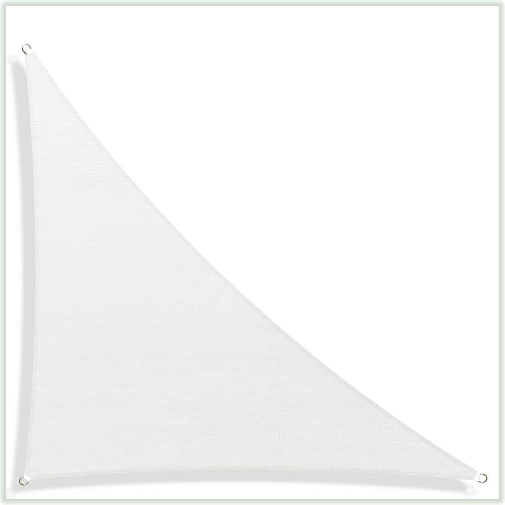 33.9 ft. x 24 ft. x 24 ft. 190 GSM White Right Triangle Sun Shade Sail Screen Canopy, Outdoor Patio and Pergola Cover price history on PriceWatchPro