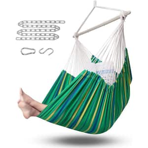 Hammock Chair Swing - Large Hanging Hammock Chair-Max 500 lbs. 63 in. Hammock Swing- Roomy and Heavy Duty, Green