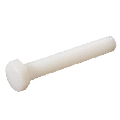 1/4 in.-20 x 1 in. Nylon Hex Bolt (2-Pack)