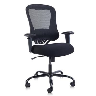 Ethan Regular Black Mesh Seat Ergonomic Office Chair with Adjustable Height and Adjustable Arms